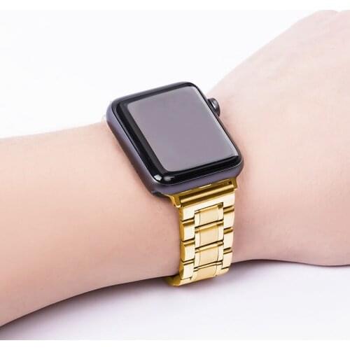 Stainless Steel Bracelet for Apple Watch Band 44mm 40mmm Luxury Metal iWatch band Replacement 42mm 38mm series 1 2 3 4 5