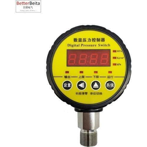 0-0.4Mpa 0.6Mpa 1.0Mpa 1.6Mpa 2.5Mpa 10Mpa 16Mpa 25Mpa 40Mpa digital pressure switch DC12V pressure gauge with relay output