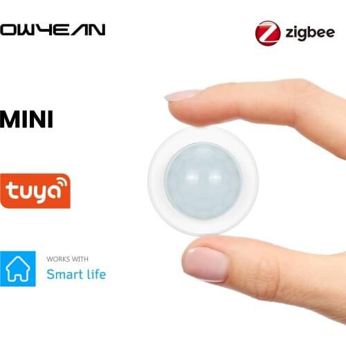 Zigbee 3.0 Tuya Mini Smart Human Motion Movement Body PIR Transducer Sensor Smart Life Home Security Wireless Connection Light