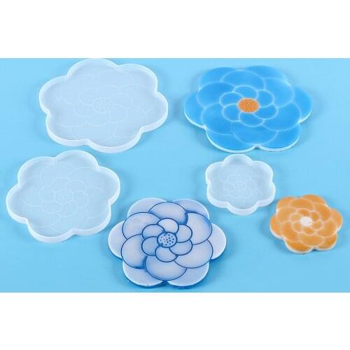 Silicone Mold Flower Coaster Mold DIY Special Craft Supplies for DIY Resin Epoxy Casting B99
