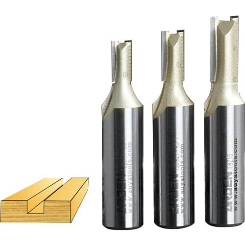 Fresas para router Woodworking Tool Metric Short Blade Straight Bit Arden Router Bit -1/4"*6mm*12mm Shank - Arden A0104314
