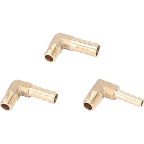 Brass Hose Barb Fitting Elbow 6mm 8mm 10mm To 1/8"BSP Male Thread Barbed Coupling Connector Joint Adapter Pipe Fittings