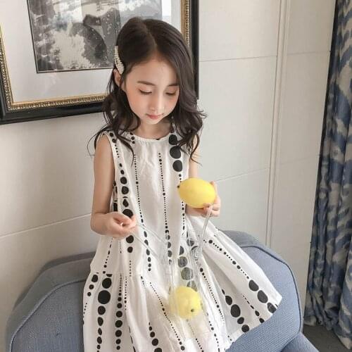 Girls Dresses Summer 2021 New Korean Version of the Big Kids Sleeveless Vest Dress Children Clothing