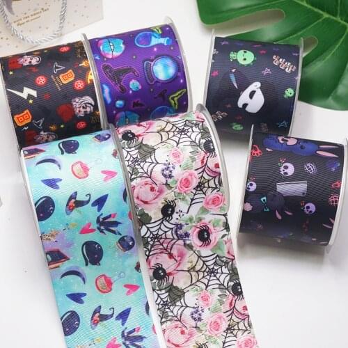 DIY Handmade Materials Printed Grosgrain Ribbon 50 Yard Per Size 54372