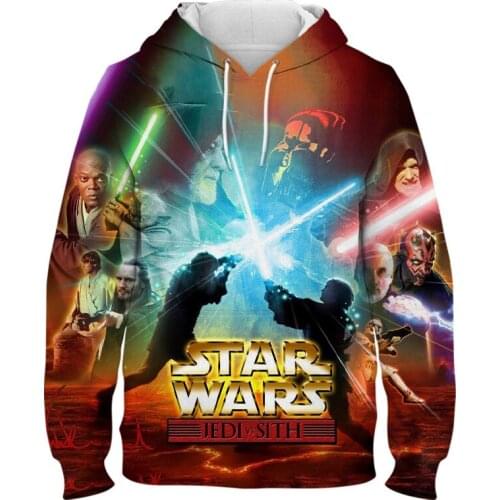 Disney Fashion 3D Print Men Kids Star Wars Hoodies Sweatshirts Movie Hoodie Hip Hop Streetwear Star New Wars Unisex Clothing