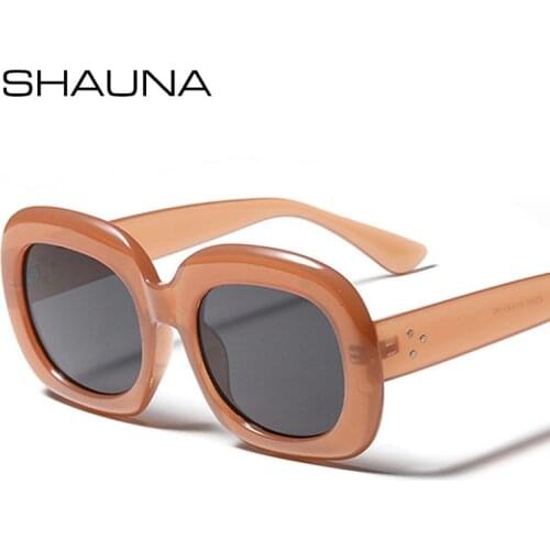 SHAUNA Retro Revits Sunglasses Woman Brand Designer Vintage Jelly Frame Men Outdoor Shades UV400 Oculos De Sol