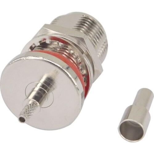 N female crimp thread 27.8mm Waterproof circle RF Coxial connector N female straight Crimp for RG316 RG174 LMR100 coaxial cable