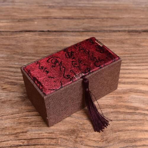 New Ancient Poetry Fabric Brocade Box Beads Simple and Elegant Delicate Gift Retro Jewelry Boxes Container High Quality