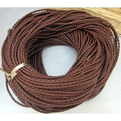 Wholesale 100meters Brown Braided cord Beading Cord Finding , Jewerly Cord,3MM