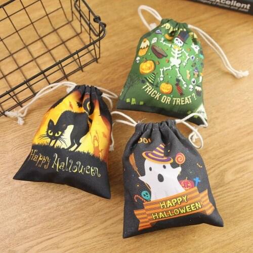 Halloween Gift Candy Bags Packaging Cloth Craft Festival Supplies Creative Halloween Party Decor Candy Handbag Party Favor xx41