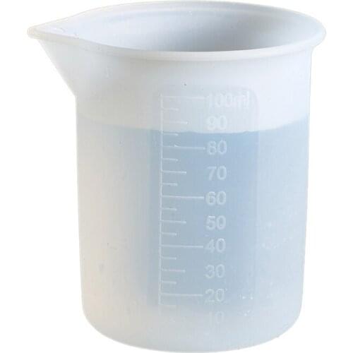 R58E 1 Set Reusable Nonstick Resin Art Mixing Measuring Cups Silicone Stir Stick Epoxy Mold Jewelry Making DIY Tools