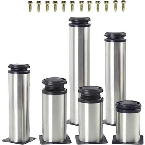 Stainless Steel Furniture Adjustable Cabinet Legs Table Sofa Bed Table Foot 5-15cm Home Improvement Hardware