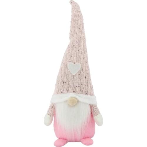T84E Christmas Gnome Plush Decorations Sequins Hat Handmade Swedish Tomte Scandinavian Santa Elf Ornaments