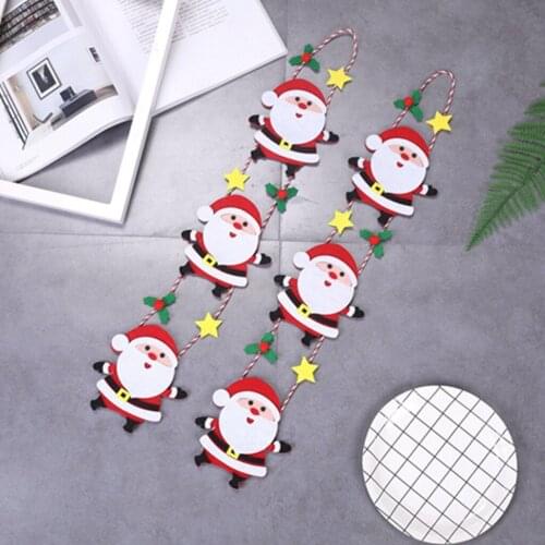 Christmas Decoration Santa Claus Climbing On Rope for Indoor Outdoor Wall Window Hanging Xmas Ornament