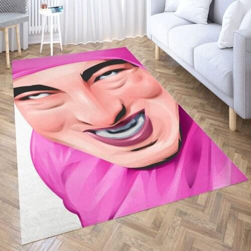 Pink Guy Carpet for Living Room 3D Anime Cartoon Rug Gamer Teen Room Bedside Lounge Rug Kids Children Floor Mats