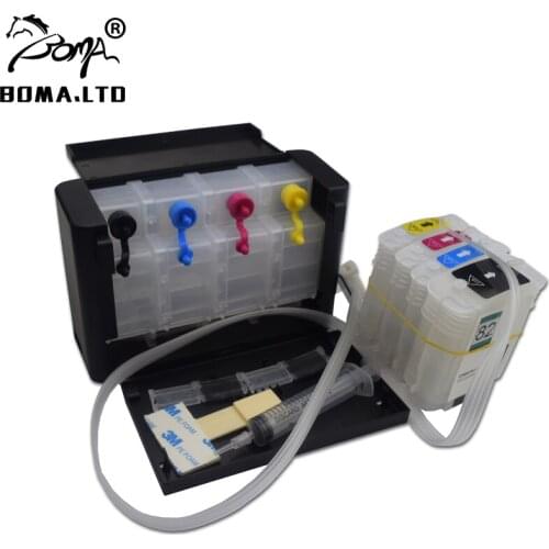 BOMA.LTD 82 11 Ciss Continuous Ink Supply System For HP82 11 Ciss Permanent Auto Reset ARC Chip For HP DesignJet 111 111R