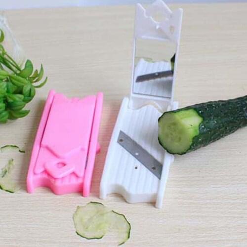 1PC Food Facial Cucumber Slicer Carrot Cucumber Sharpener Peeler Kitchen Tool Spiral Vegetable Slicer With Mirror Gadget OK 0261