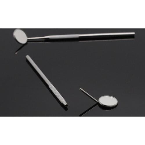 Stainless Steel Dental Mirror Instruments Mouth Checking Eyelash For Dentist