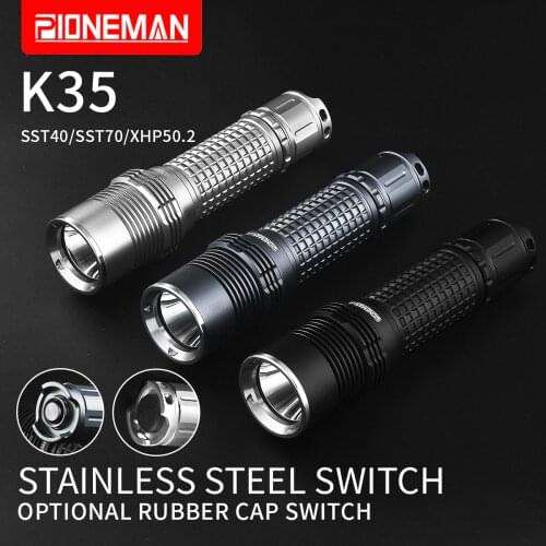 Pioneman K35 Flashlight Strong light New practical flashlight Optional LED SST40/SST70/XHP50.2