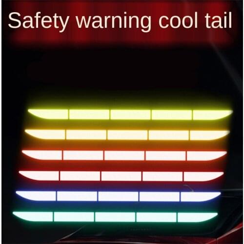 Car Tail Box Reflective Stickers Trunk Car Stickers Decorative Scratches Luminous Anti-collision Tail Warning Strip Car Stickers