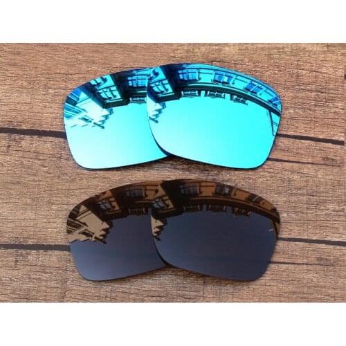 Vonxyz 2 Pairs Ice Mirror & Bronze Brown Polycarbonate Replacement Lenses for-Oakley Holbrook Frame