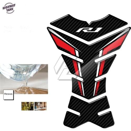 3D Carbon-look Motorcycle Tank Pad Protector Case for Yamaha YZF-R1 R1 R1M Street Bike