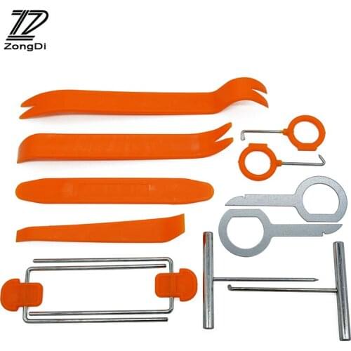 ZD 12Pcs Car Panel Pry Tool Audio disassembly tool For Mercedes w204 w203 Jeep renegade Fiat 500 punto Seat cover Accessories