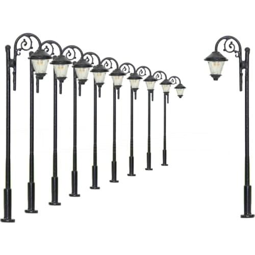 LYM37 Model Railway 20pcs Warm White 1:87 Lamp Street Lights HO OO Scale LEDs 6.5cm