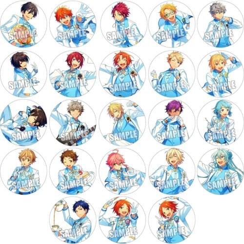 1pc 58mm Brooch Ensemble Stars Trickstar Hokuto Isara Tenshouin Hibiki Iron Bagdes Pins Spilla