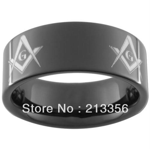 10PCS/LOT FREE SHIPPING!USA WHOLESALES CHEAP PRICE 8MM WOMEN&MENS HIS/HER BLACK PIPE MASONIC MASTER SUPER QUALITY TUNGSTEN RINGS