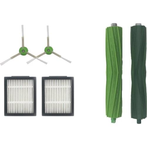2*Brush Roll +2* Side Brush+2* Hepa Filter for iRobot Roomba i7 E5 E6 I Series Robot Vacuum Cleaner Replacement Spare Parts