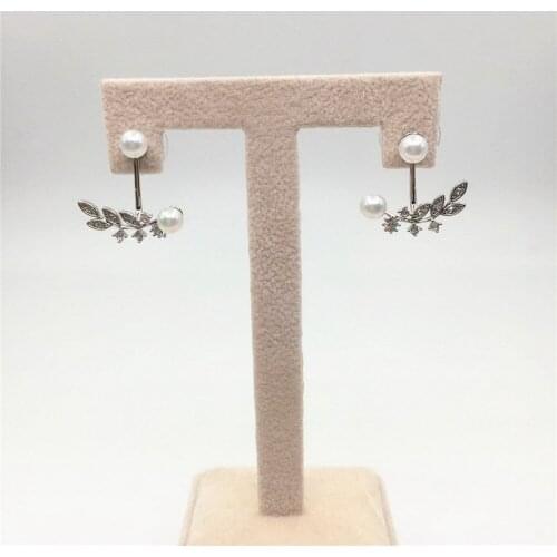2020 Crystal Cubic Zirconia Pearl Alloy Stud Earrings for Women Wedding Jewelry Vintage Wholesale Fashion Accessories
