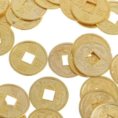 50pcs Feng Shui Coins 0.9'' Lucky Coin I Ching Money for Wealth Health