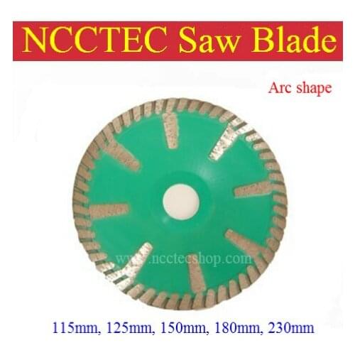 6'' NCCTEC Diamond ARC saw blade with long protect segment (5 pcs per package) | 150mm granite marble Curve cutting plate