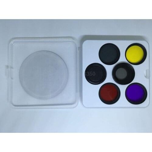 8in1 1set 37mm Diving Filter UV + CPL +ND4 Filter + Yellow Filter + Red Filter + Lens Cap + Ring + purple For Gopro Hero 3+ 4