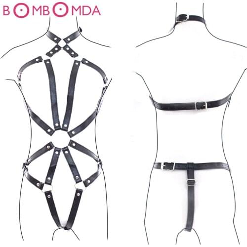 BDSM Leather Bondage Toys Underwear Black Bondage Breast G-String Panties Erotic Slave Tame Games For Couples Flirting Sex Toys