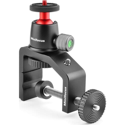 C Clamp with 1/4" Screw Adjustable Camera Mount Clamps Bracket for Photo Studio Photography DSLR Video Light Support Stand Clip