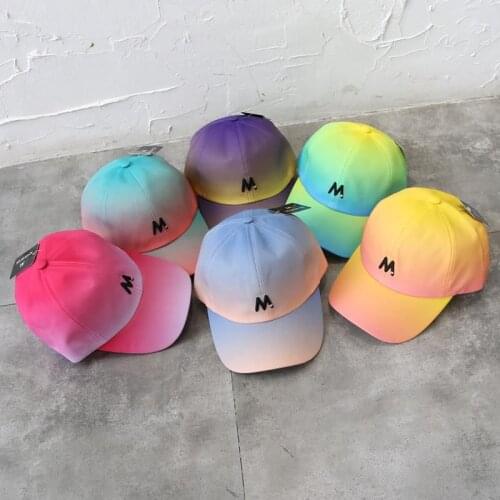 Designer Snapback Baseball Cap Women Teenagers Gradient Color Bone Caps Stylish Hip Hop Hat 6 Panels Men Neon Summer Cap Hats
