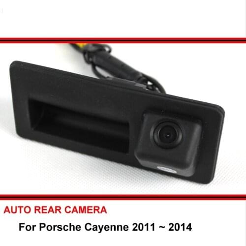 For Porsche Cayenne 2011-2014 HD CCD Trunk Handle OEM Car Reverse Backup Rearview Parking Rear View Camera Night Vision
