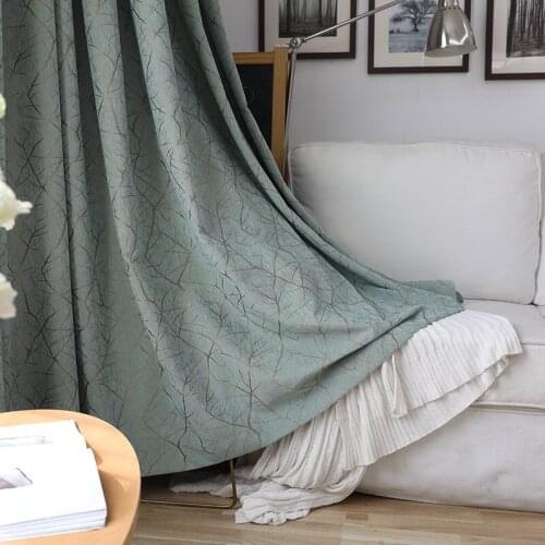 European and American New design modern chenille jacquard curtains, living room shading window treatments for bed rooms