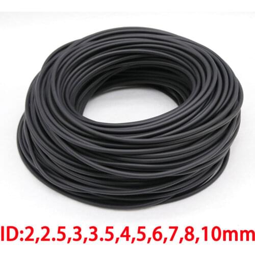 1 meter Fluorine Rubber Solid Strip Diameter 2,3,4,5,6,7,8,10,2.5,3.5mm O-Ring Bar Seal Not Foaming Black