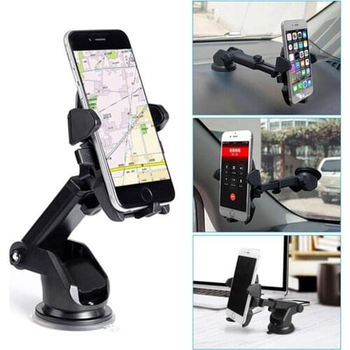 Hot 360° Rotations Adjustable Car Holder Sucker Support Windshield Mount Bracket for Less than 6 inch Mobile Cell Phone iPhone