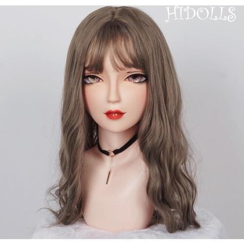 HD03) HIDOLLS Quality Handmade Female Girl Resin Half Head Cosplay Japanese Role Play BJD Kigurumi Mask Crossdresser Doll Mask