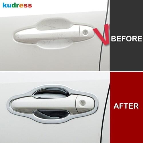 For Toyota Highlander 2015-2018 2019 ABS Chrome Door Handle Bowl Cover Trim Car Door Protective Sticker Accessories