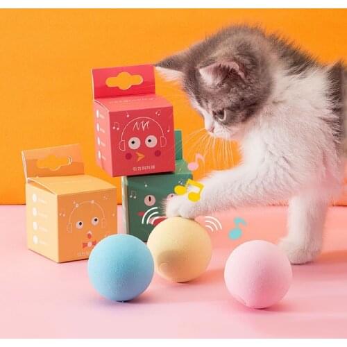 Toys For Cats Catnip Training Toy Pet Playing Ball Dogs Squeaky Goods For Cats Interactive Ball Clever Toy Kittens Accessories