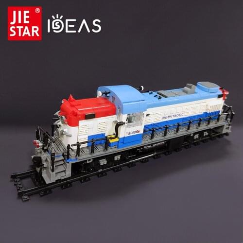 JIESTAR Creative Expert Ideas Steam Train TH 10 Train Railway Express Bricks Moc Modular Building Blocks Model 59001