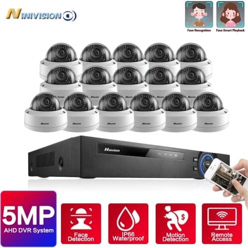 CCTV Camera Security System 16CH DVR NVR Video Surveillance System 5MP AHD Outdoor Weatherproof CCTV Camera System Night Vision