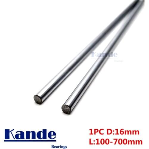 Kande Bearings 1pc d:16mm 3D printer rod shaft 16mm linear shaft 230mm chrome plated rod shaft CNC parts 100-600mm
