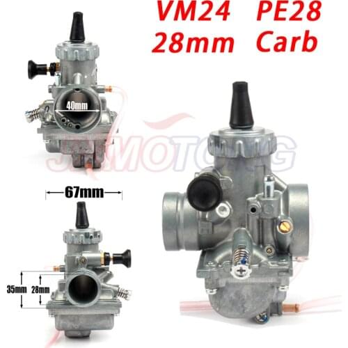 Mikuni VM24 Carburetor PE28 28mm Carb For 125 140 150 160cc Dirt Pit Bike ATVs motorcycle Performance UP