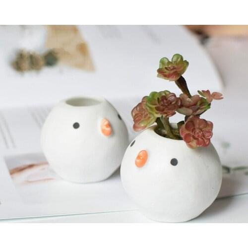 Mini Chick Ceramic Flower Pot Animal Thumb Flowerpot Little Bird Succulent Cactus Vase Flowerpot Bonsai Desktop Home Decoration
